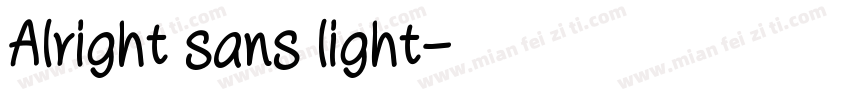 Alright sans light字体转换